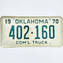 1970 United States Oklahoma Commercial Truck License Plate 402-160 - $12.28 CAD