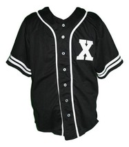 Malcolm X Baseball Jersey Button Down New Sewn Black Any Size - £32.04 GBP