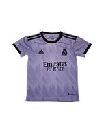Adidas Real Madrid Authentic 22/23 Purple Away Kit Kids Size 24 - $542.34 MXN