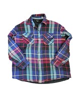 Vintage 90s Mens XL Plaid Quilted Shirt Jacket Flannel Insulated Shaket ... - £33.39 GBP