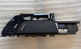 CTS 14-19 Jet Black leather OEM console cup-holder assembly. Red stitchi... - $39.81