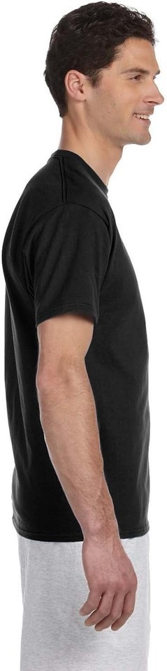 Champion Basic T-Shirt Black Men's Short Sleeve Crew Neck Tag Free 100% Cotton Item image 2