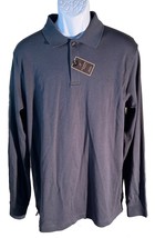 Tasso Elba Long Sleeve Navy Blue Polo Shirt Size M Medium Nwt - £19.38 GBP