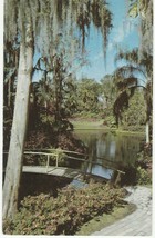 Vintage Postcard Bridge and Walkway Florida Cypress Gardens 1960&#39;s Unused - £5.51 GBP