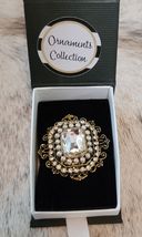 Stock Pin or Brooch Gold Pearls and Crystals Horse Show NEW image 2
