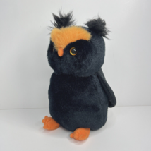 TY Fogs Owl Plush 2008 Black Orange Retired Stuffed Animal Toy 10" - $19.79