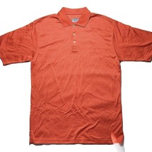 Allan Flusser Golf Performance Mens Size M Orange Short-Sleeve Polo Shirt - £9.19 GBP