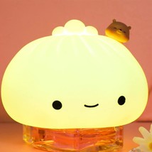 Cute Dumpling Lamp Usb Rechargeable Silicone Squishy Light 7Colors Changing Baby - £22.37 GBP