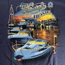Amphibious Outfitters Men&#39;s Blue T-Shirt XL Boating Home Aweigh Nautical... - $28.39