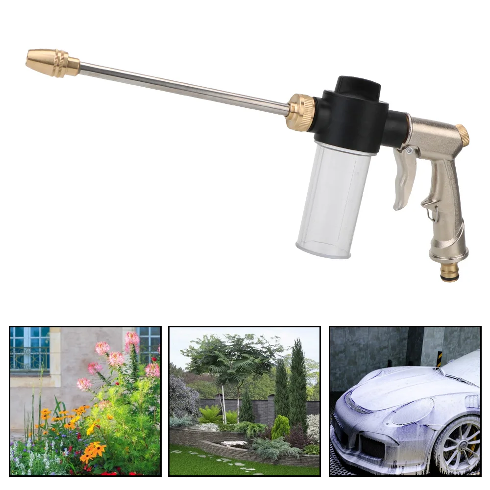 Long Foam Washer Car High Pressure Water Gun Nozzle Washing Watering Tools - £19.52 GBP