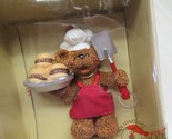 Kurt Adler Holly bearies teddy bear chef grill cook Christmas ornament b... - $13.50