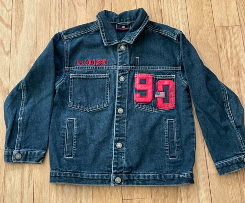 Primary image for US POLO ASSN 1890 Kids Size 7 Blue Denim Jacket (Trucker Style)