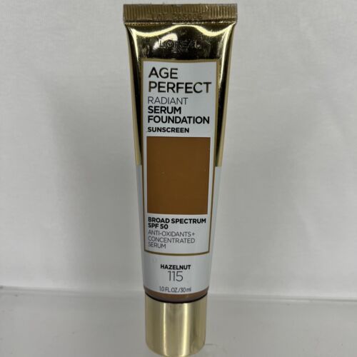 Loreal Age Perfect 115 Hazelnut   Radiant Serum Foundation Sunscreen 1oz - $4.19