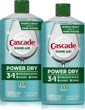 Cascade Power Dry Dishwasher Rinse Aid,16 Fl Oz 2 Count - £15.02 GBP