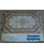 Nice Vintage Program, Pasadena Symphony, 48th Season, April 1976, VGC - $3.95