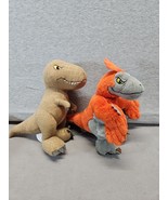 Lot Of 2 Jurassic World Plush Figures Trex Pryoraptor (T8) - $14.85