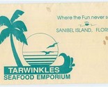 Tarwinkles Seafood Emporium Menu Sanibel Island Florida Fish Nutritional... - $27.72