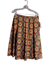 Lularoe Madison Skirt With Pockets Bold Multicolored Geometric Print Size L New - £14.86 GBP