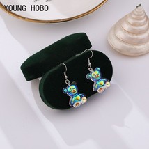 Gummy Bear Earrings Cute Candy Colorful Animal Minimalism Cartoon Design Gift - £7.11 GBP