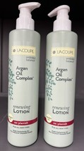 2X Lacoupe Argan Oil Body Lotion Dovelok Dispenser 12.17 oz W/ Pump 2 BO... - £37.38 GBP