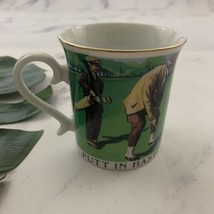 Vintage Past Times Golfers Coffee Mug Putt in Haste and Repent at Leisur... - £13.19 GBP