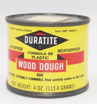 Duratite Wood Dough Tin Can Advertising Design - $10.39