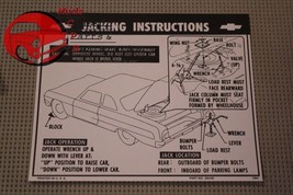 64 Chevy All Passenger Body Styles Jack Instructions Decal - $10.97