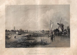 Haag Engraving Poppel Veduta 1831 City View Dutch - £13.64 GBP