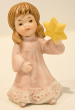 Angel With Yellow Star   Bisque Porcelain Figure  Classic Figure - £8.39 GBP