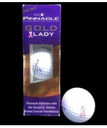 Pinnacle Gold Lady 2 Golf 3 Balls Komen Breast Cancer Pink Ribbon 1 Sleeve - $11.93 CAD