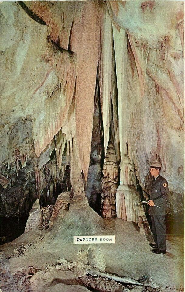 Chrome Postcard New Mexico H594 Papoose Room Carlsbad Caverns Curteichco... - $3.47