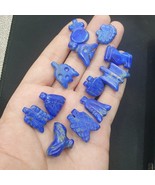 Lot Of 12 Pcs Rare Top Quality Lapis Lazuli Stone Amulets Different Shapes - $1,405.74 MXN