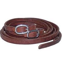 Buckaroo Products Heavy Harness Leather Stainless Buckle Split Reins 5/8 x 8 ft - £95.91 GBP