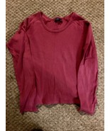 Women’s Dark  Pink Long Sleeve Crop T-Shirt - £10.19 GBP