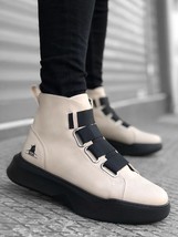 5 Different Colors Boat Shoes Men&#39;s High Top Fashion Leather Sneakers Fashion Le - £151.82 GBP