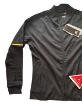 Adidas Women’s Climalite Full Zip Track Jacket Black Yellow Stripe Size S NWT image 2