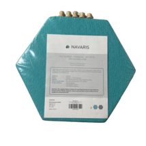Navaris 10 Pack Hexagon Felt Board Tiles Memo Bulletin Boards Pushpins 5... - £14.94 GBP