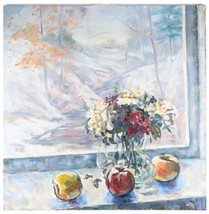 Untitled (Nature Morte Avec / Vase &amp; Fruit Par Windows) Natali - $1,637.16