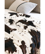 Multicolour Cow Spots Plush Blanket - $28.85