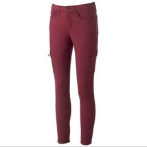 MUDD Cargo Zippered Pockets Skinny Jeans Pants Flex Stretch - Rose Taupe 0 - £25.57 GBP