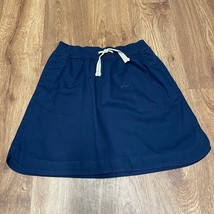 Crewcuts J.Crew Girls Solid Navy Blue Cotton Pull On Mini Skirt Size Lar... - $23.76