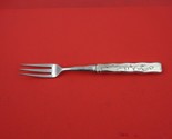 Lap Over Edge Acid Etched by Tiffany &amp; Co Sterling Fruit Fork w/ flowers 7&quot; - £302.87 GBP