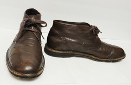 John Varvatos Men&#39;s Leather Ankle Boots Chukka Lace Up Brown 11 M - $138.95