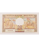 1956 Belgium 50 Francs Note Pick #133b Uncirculated Condition - $1,034.92 MXN