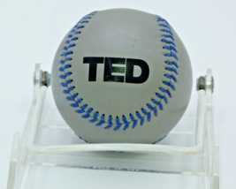 Spinneybeck Gray and Blue Stitching souvenir Baseball TED Talk Logo - £19.78 GBP