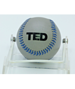 Spinneybeck Gray and Blue Stitching souvenir Baseball TED Talk Logo - $33.93 CAD