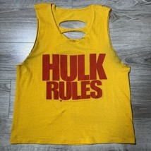 Hulk Hogan Tank Shirt 1988 Hulk Rules WWF Wrestling Single Stitch Vtg - £95.25 GBP