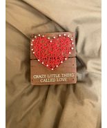 Wooden Red Heart "Crazy Little Thing Called Love" String Art