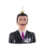 SALVADOR DALI ORNAMENT 5&quot; Glass Bust Christmas Tree Spainish Surrealist ... - €19,06 EUR