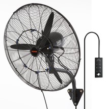 VEVOR Wall-Mount Misting Fan, 24 Inch, 3-speed High Velocity Max. 7000 CFM, Wate - $215.03 CAD